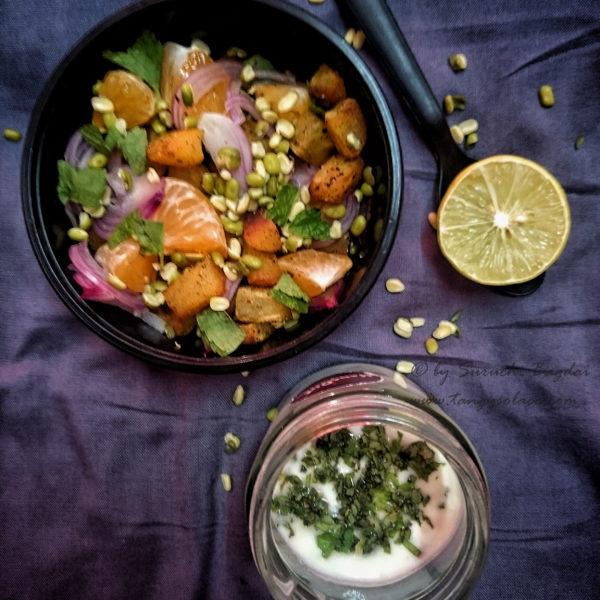 Rataadu nu salaad (Sweet potato salad )