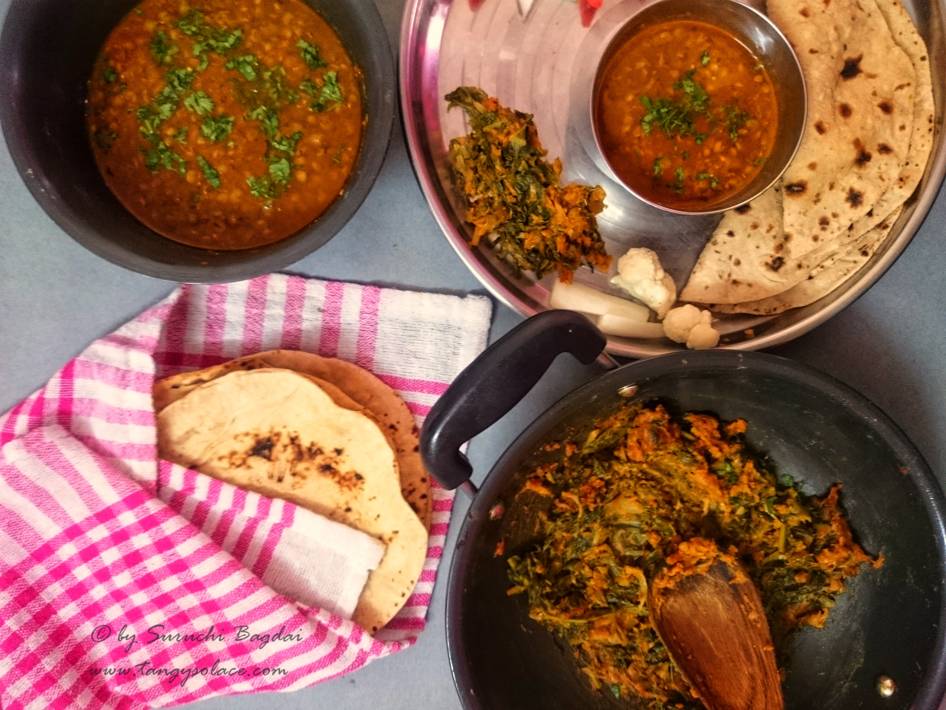Mula na paan nu besan (Radish leaves and gram flour curry )