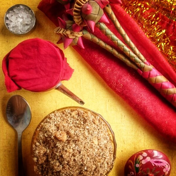 Dhaniya panjeeri ( Coriander nutritional mix-Janmashtami dessert)