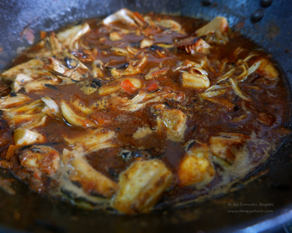 jackfruit curry simmering