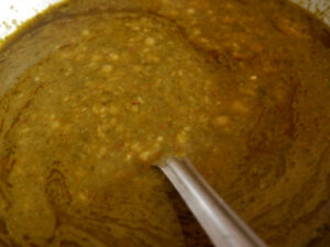 Cooked dal added to sorrel base